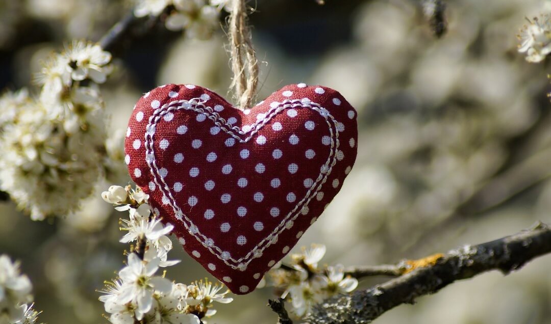Valentine's Day Traditions - heart hanging in tree